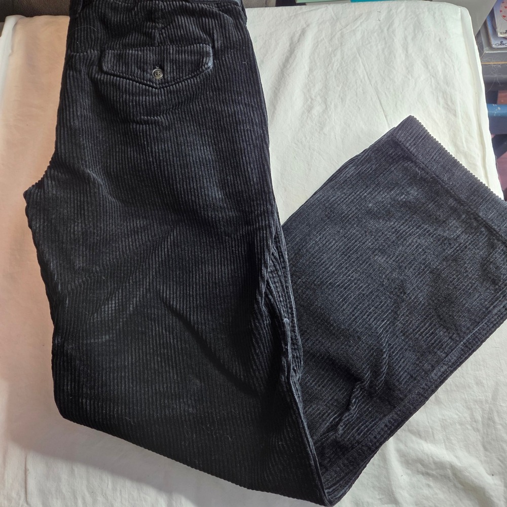 Polo Ralph Lauren Kids Thick Corduroy Pants Black Size 12 Straight Leg Casual